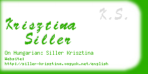 krisztina siller business card